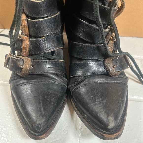 Rare Vintage Freebird by Steven Stoke Boots Dark Brown Size 6 - Picture 4 of 16